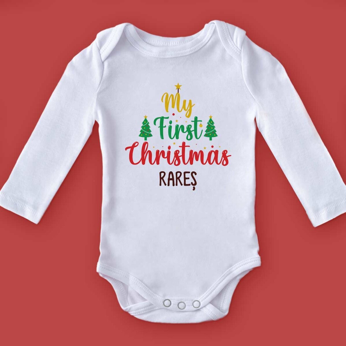 Dětské body s vlastním textem – My first Christmas