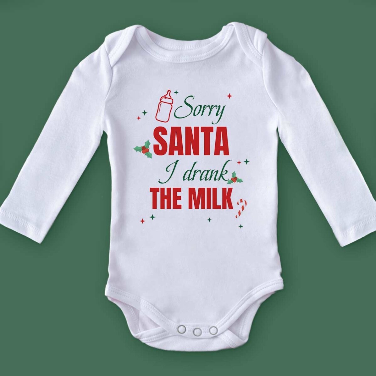 Dětské body s vlastním textem – Sorry Santa