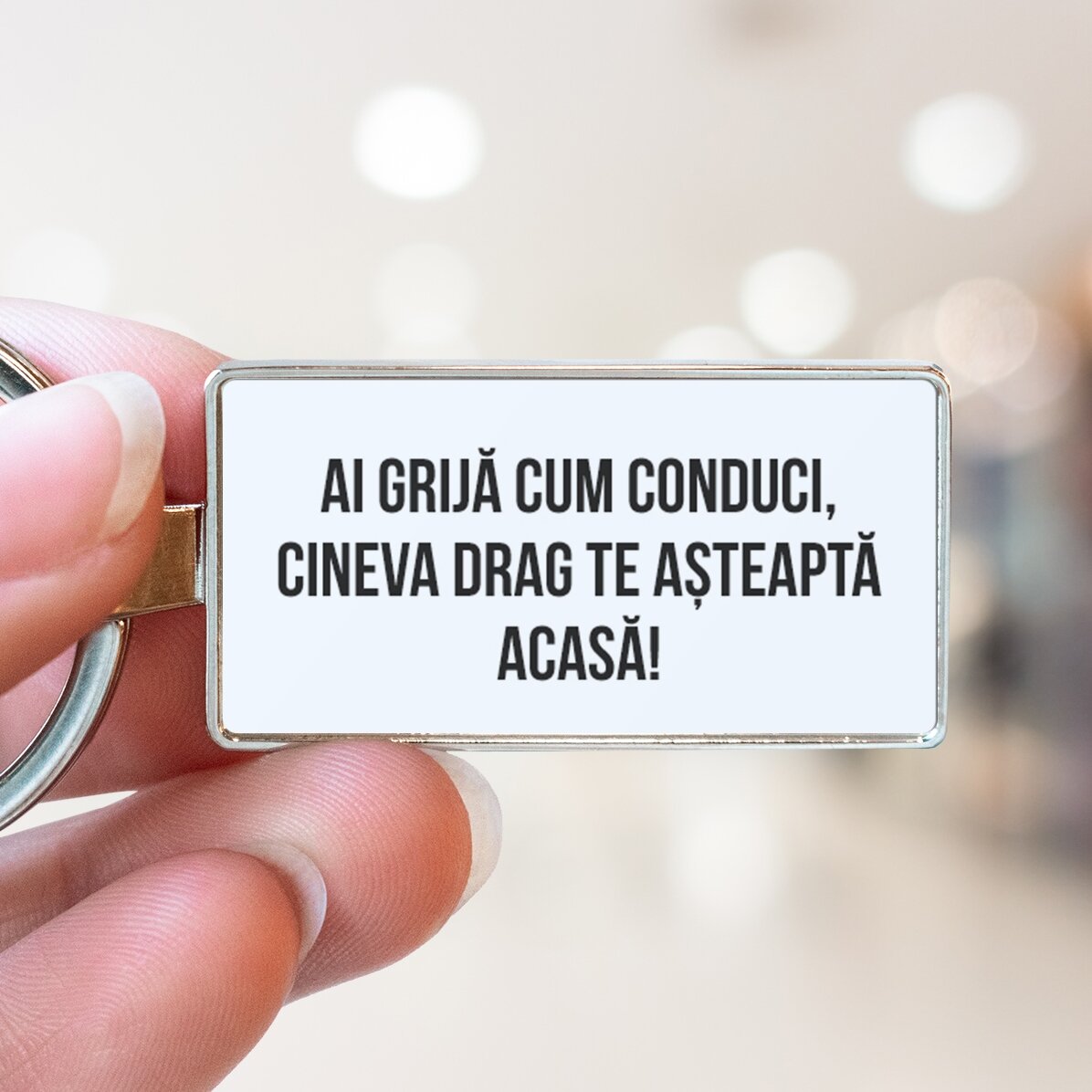 Personalizovaný přívěsek na klíče se dvěma fotografiemi a textem