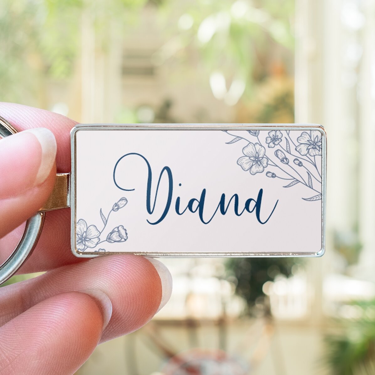 Personalised keyring with name