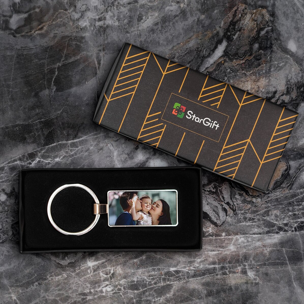 Personalizovaný přívěsek na klíče s fotografií a vzkazem