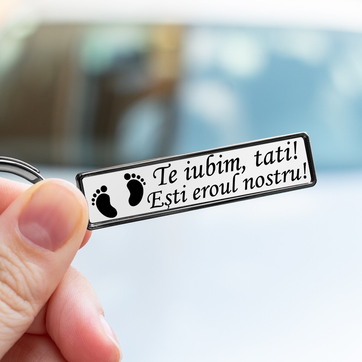 Klíčenka – replika poznávací značky s vlastním textem