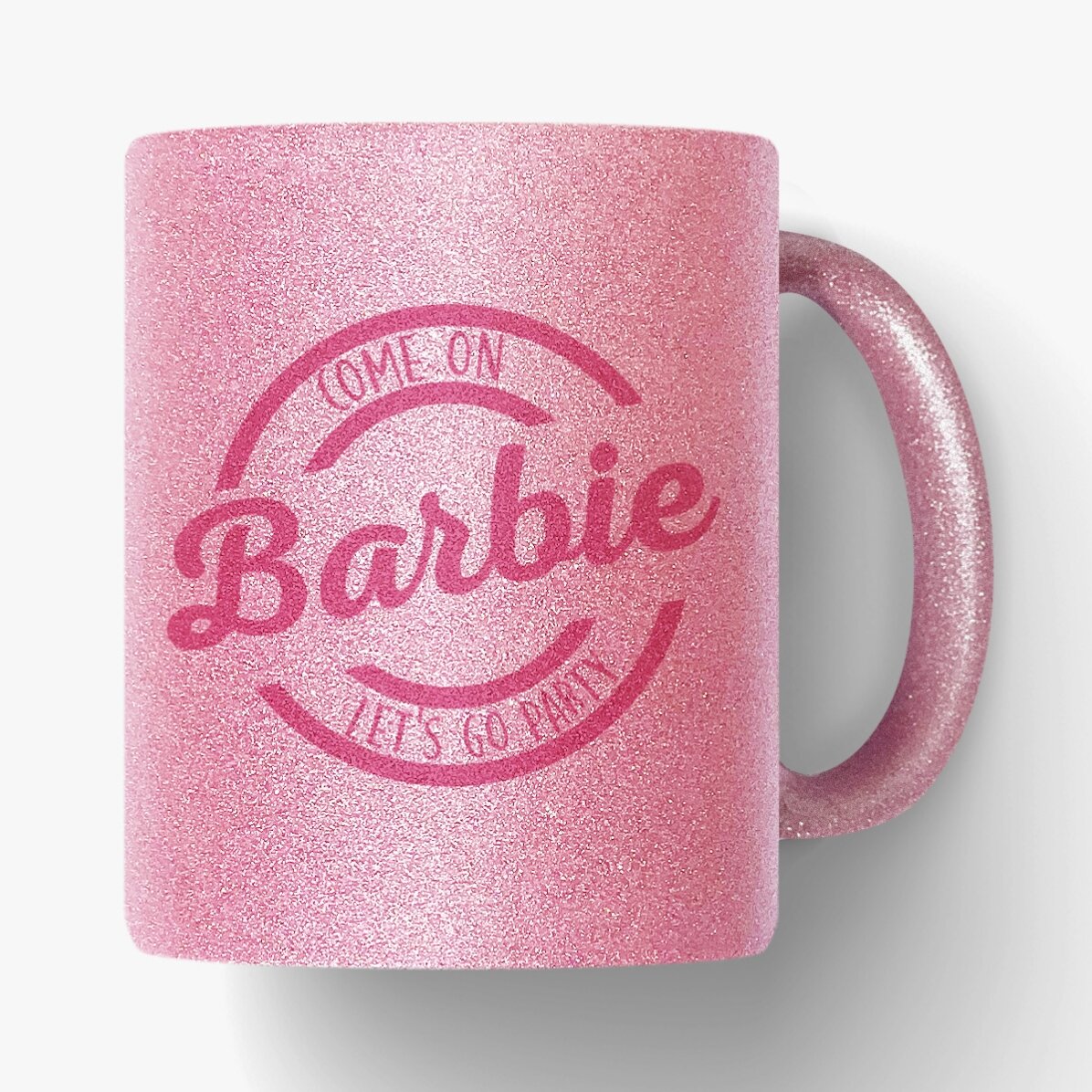 Hrnek s glitry s vlastním jménem – Barbie