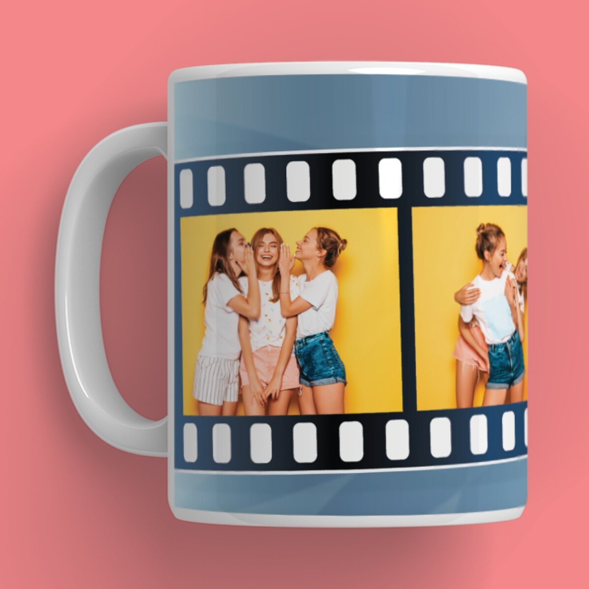 Personalizovaný hrnek se 4 fotografiemi ve formě filmového pásu