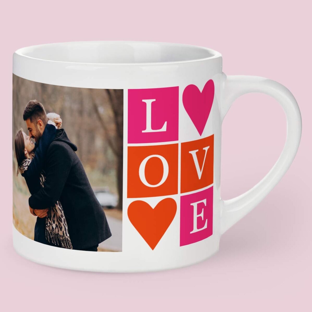 Personalizovaný hrnek na espresso se 2 fotografiemi – LOVE