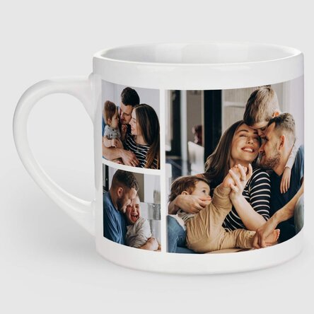 Personalised espresso cup with 6 photos
