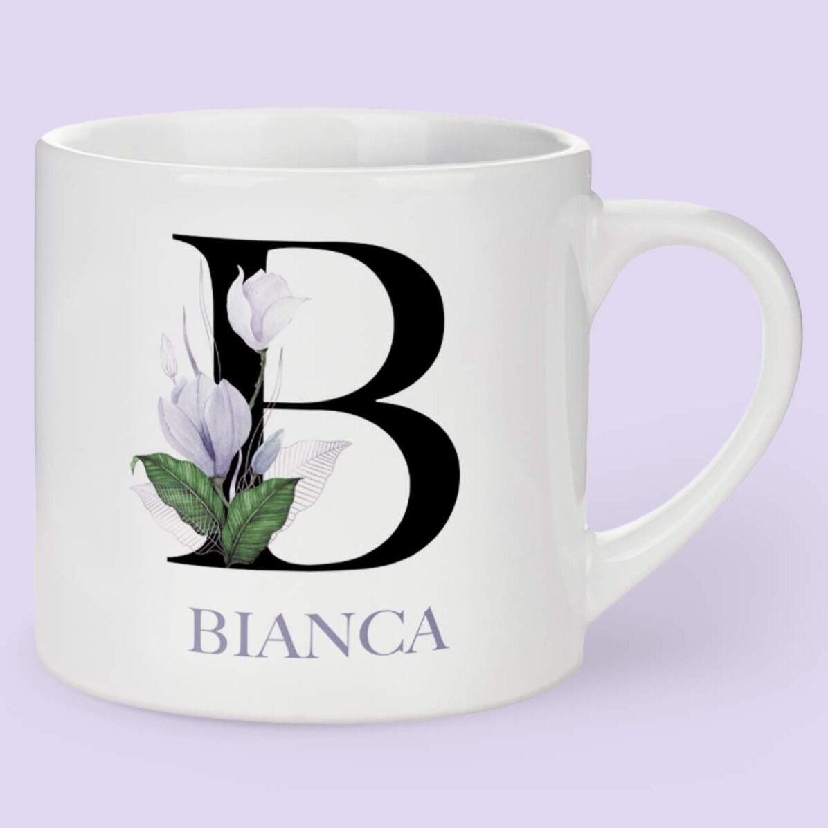 Personalizovaná šálka na espresso s iniciálou a jménem
