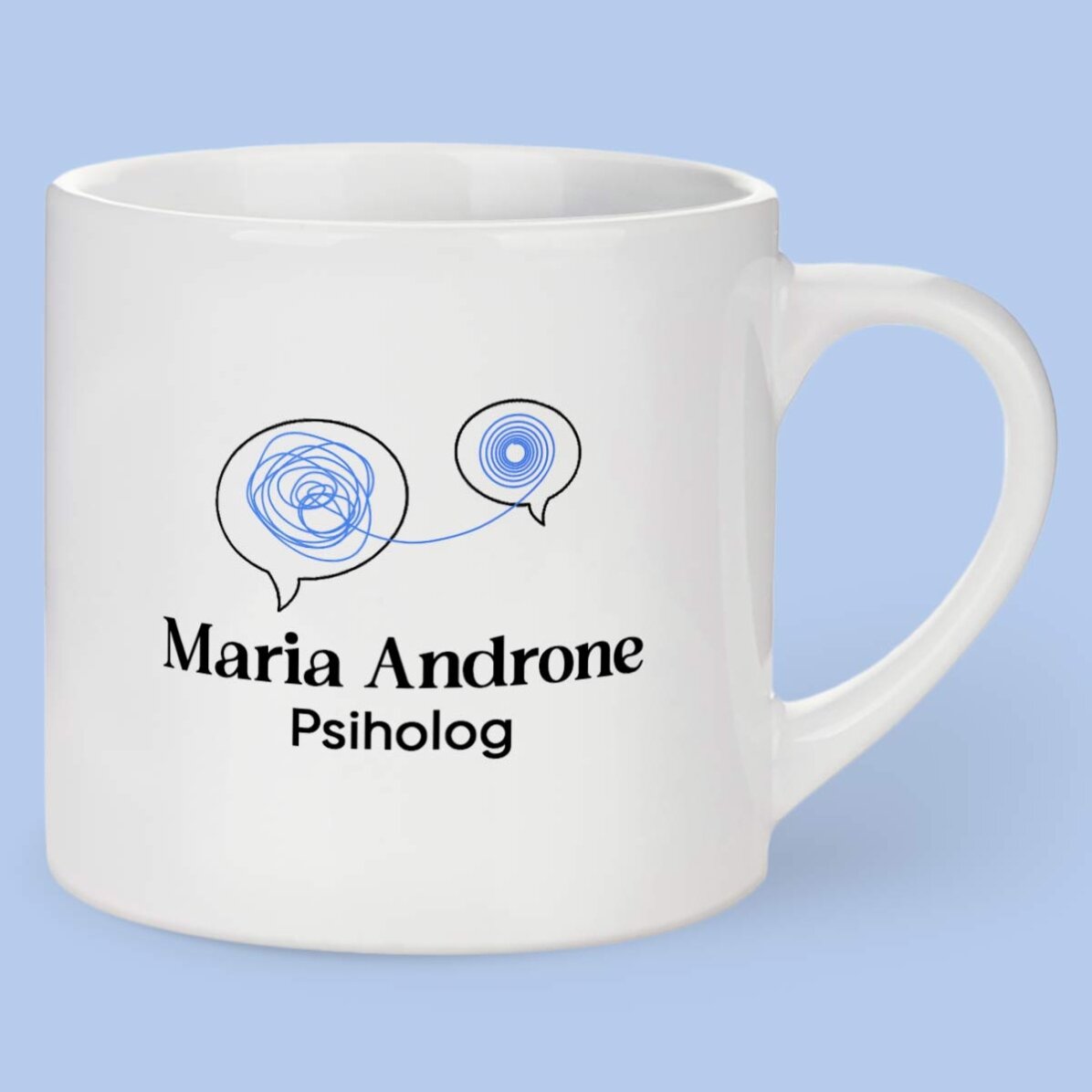 Personalizovaný hrnek na espresso s vzkazem – Psycholog
