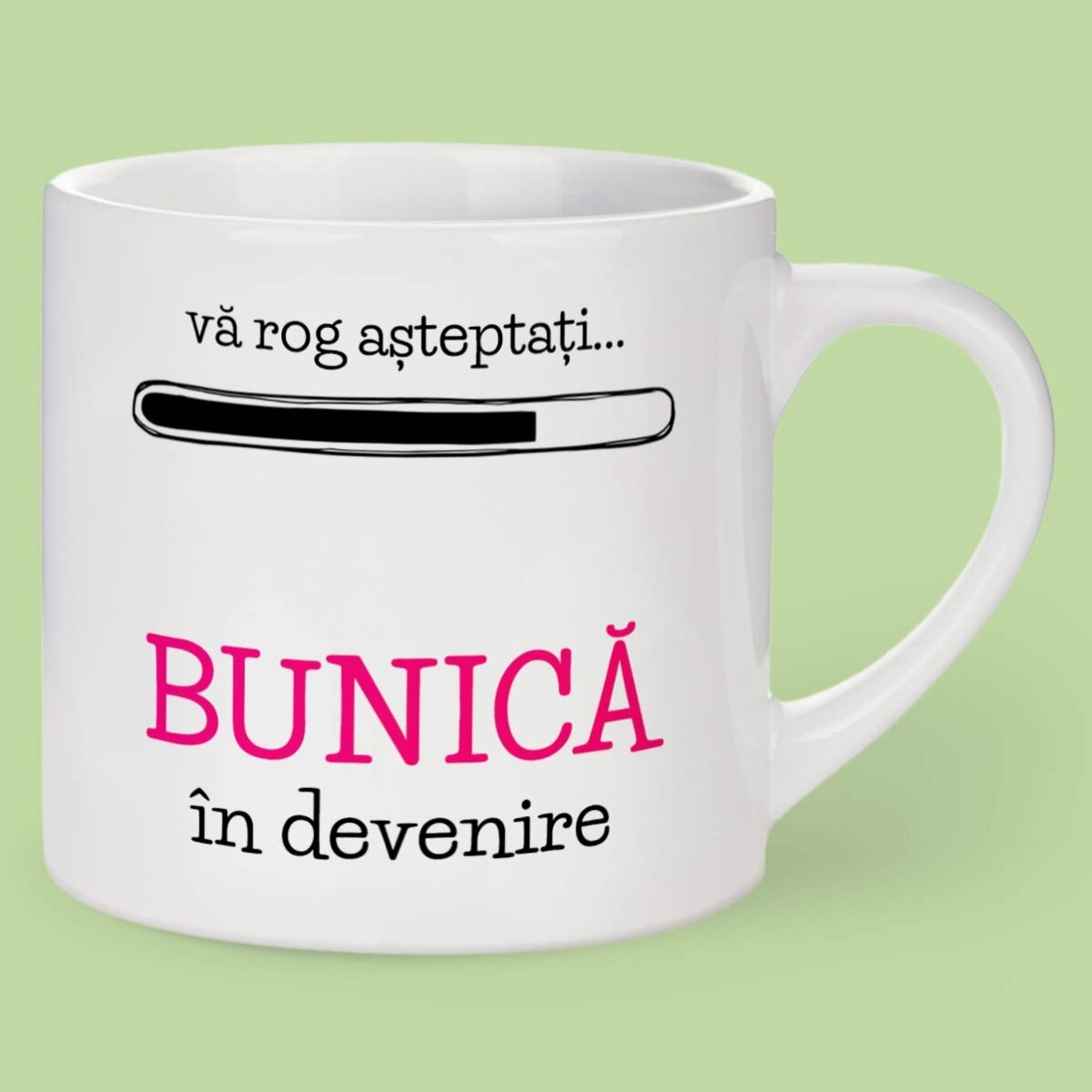 Personalizovaná šálek na espresso s nápisem – Budoucí babička