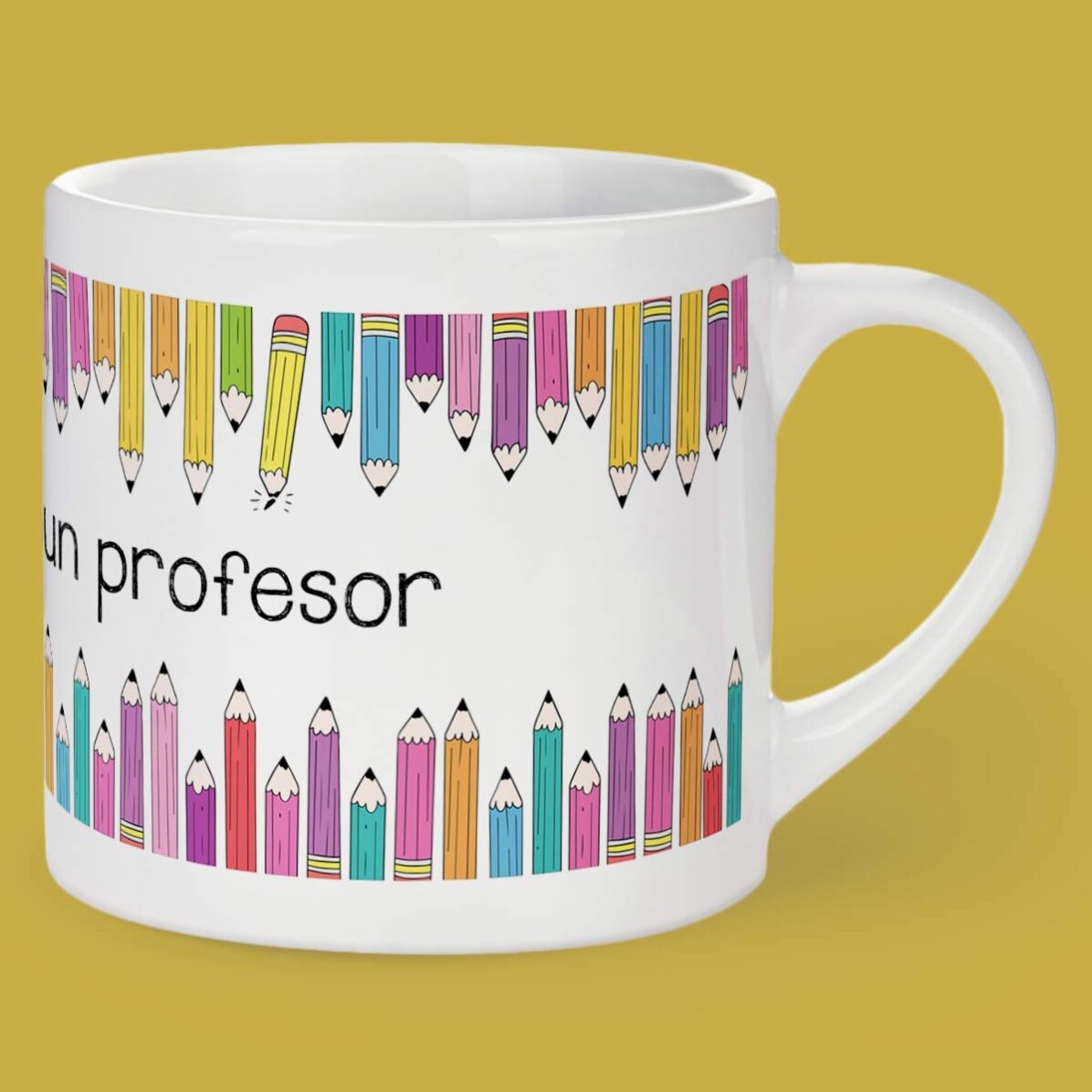 Personalizovaná šálek na espresso s nápisem – Barevné tužky