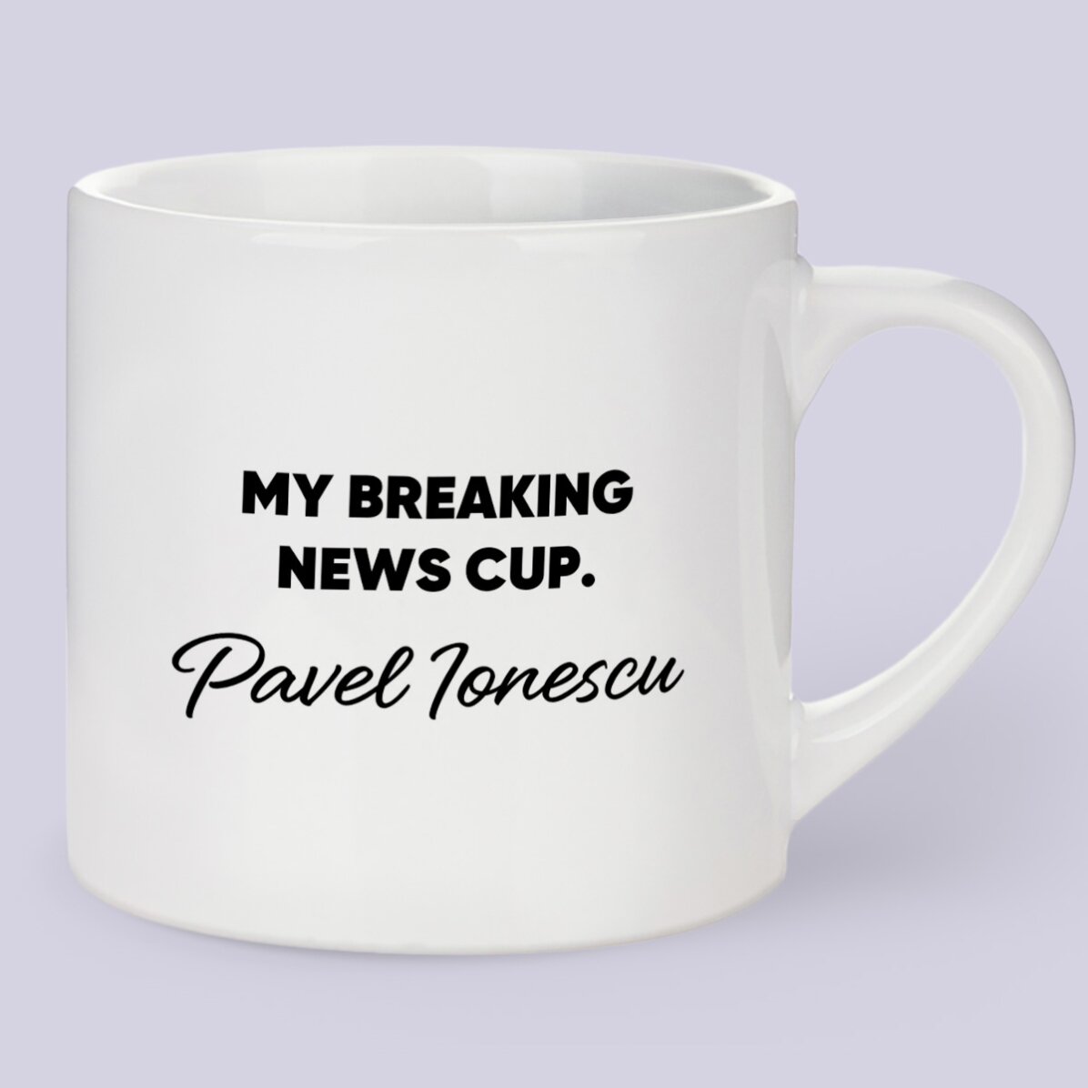 Personalised espresso cup with text - Journalist