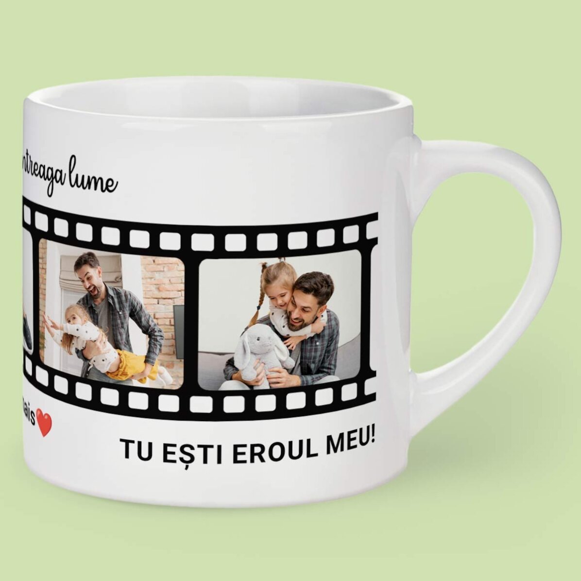 Personalizovaný šálek na espresso s textem a 5 fotografiemi – Nejkrásnější vzpomínky