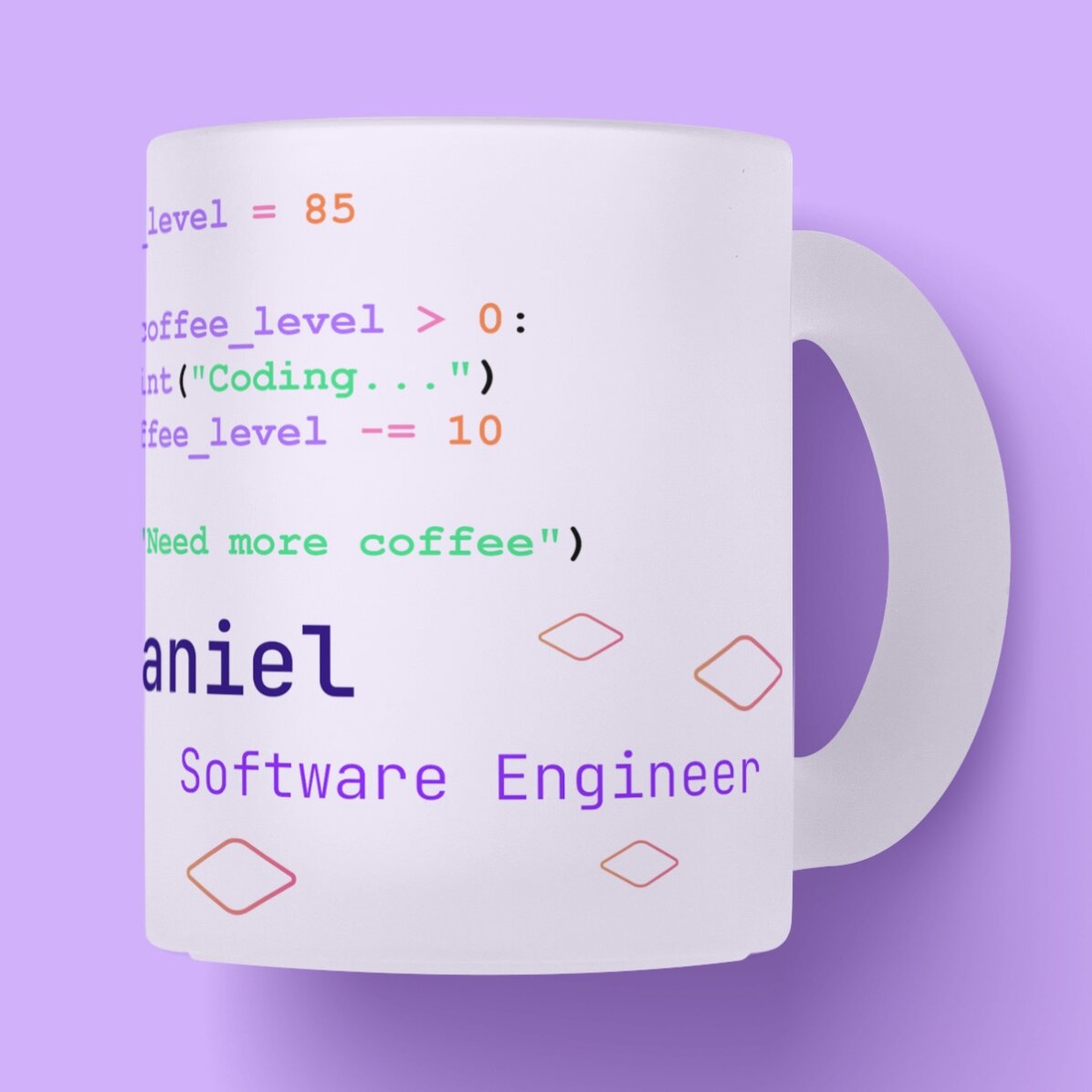 Osobní hrnek s vlastním textem – Programování
