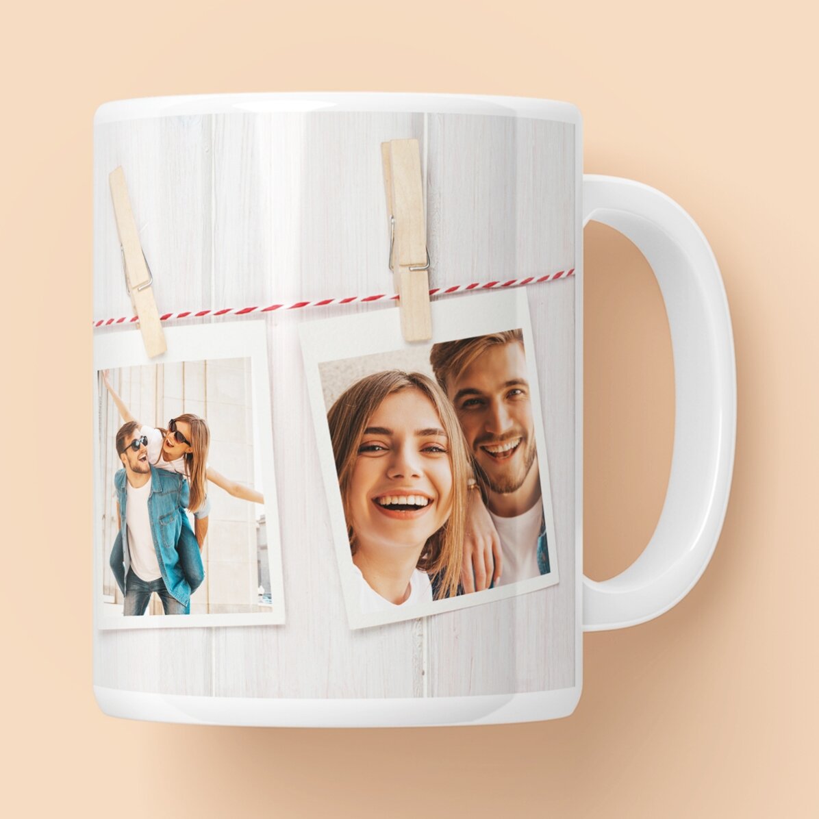 Personalizovaný hrnek se 3 fotografiemi ve stylu Polaroidu