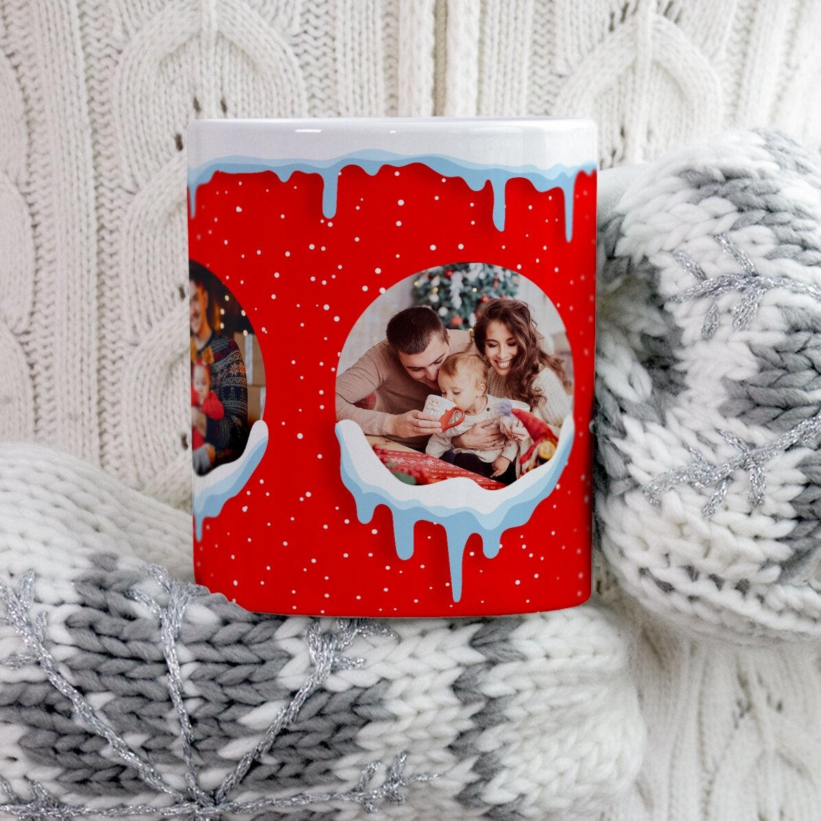 Personalizovaný hrnek se 3 fotografiemi – Sníh