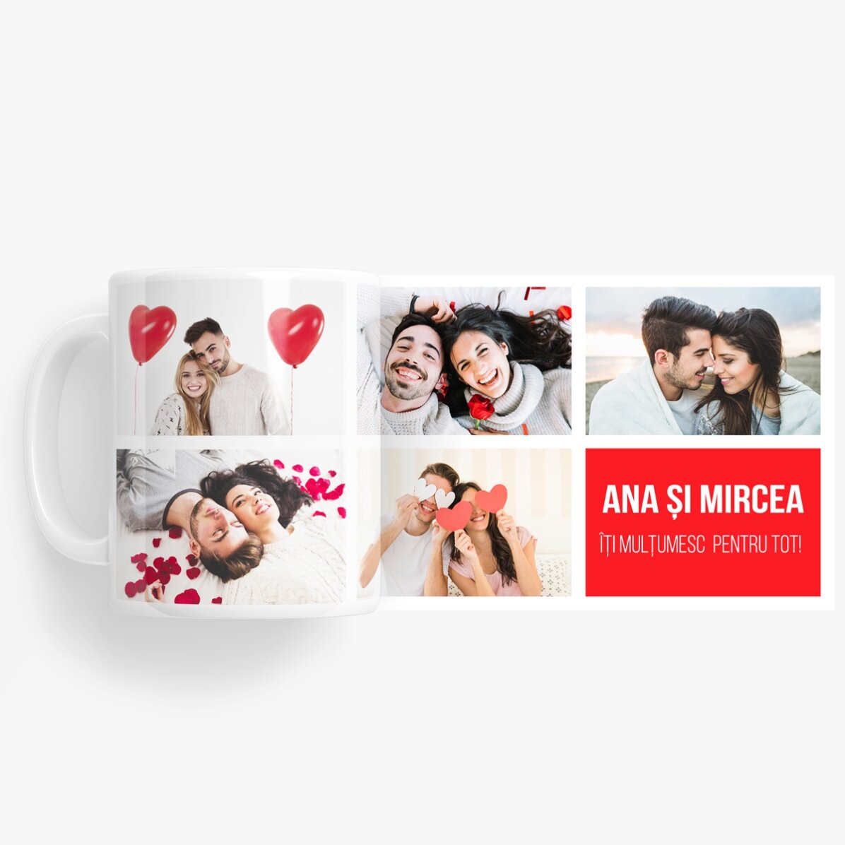 Personalizovaný hrnek s 5 fotografiemi a textem