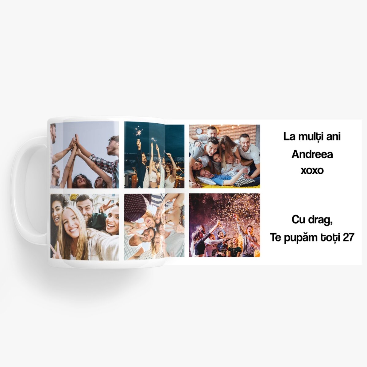 Personalizovaný hrnek se 6 fotografiemi a vzkazem