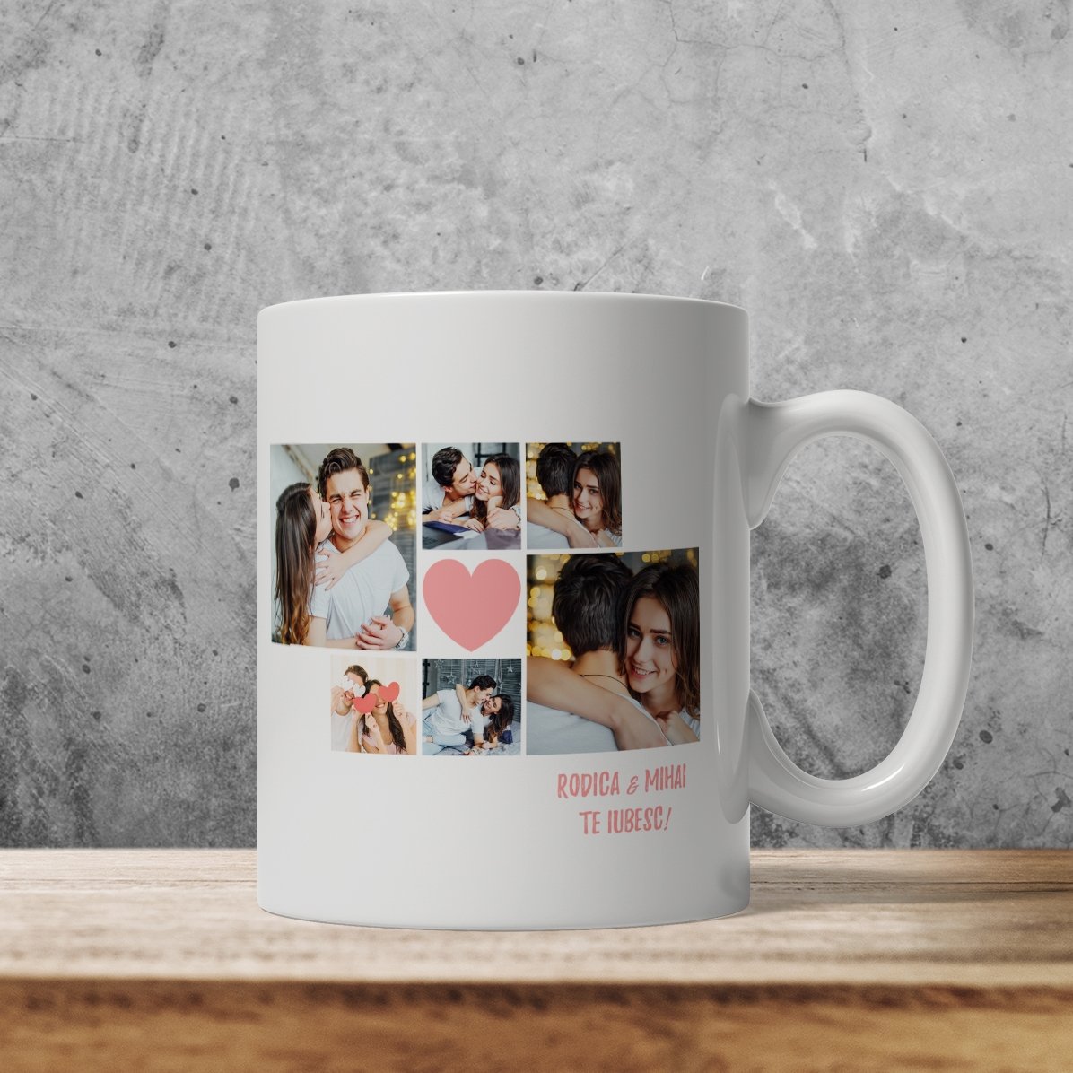 Personalizovaný hrnek se 6 fotografiemi a textem – Společné chvíle