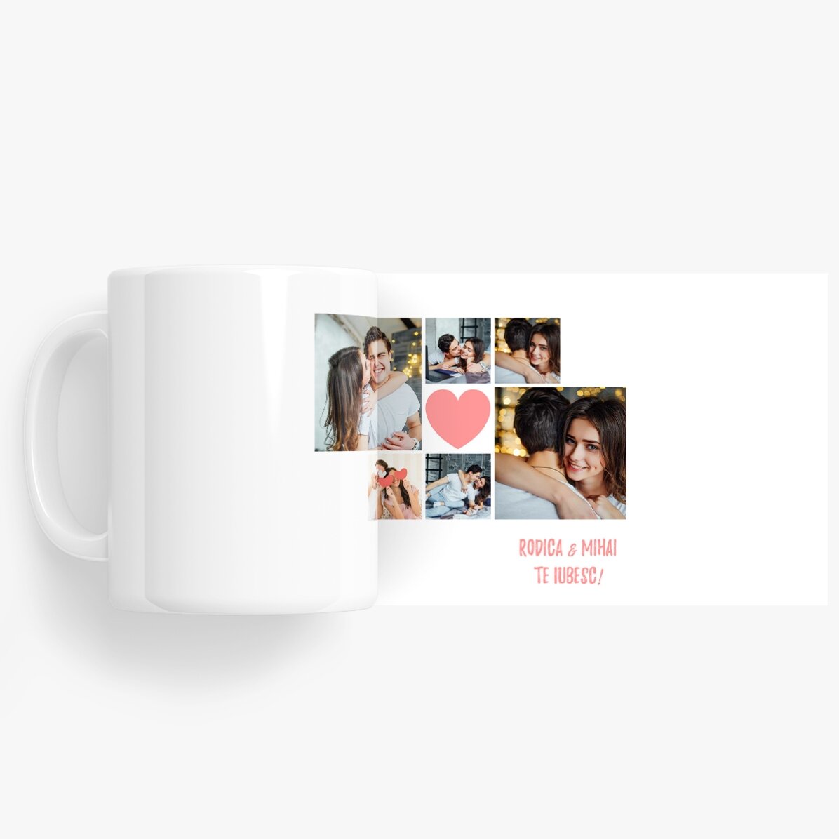 Personalizovaný hrnek se 6 fotografiemi a textem – Společné chvíle