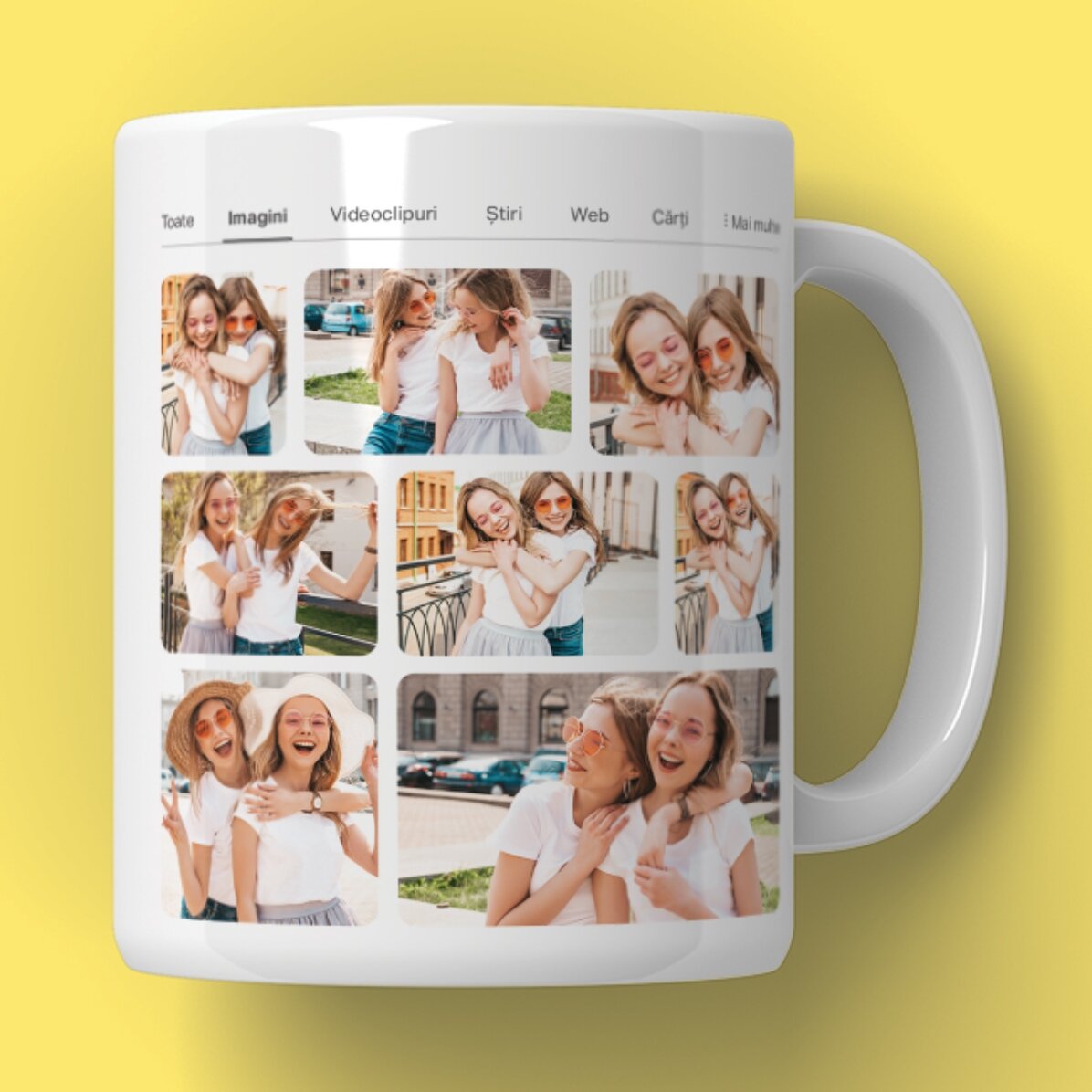 Personalizovaný hrnek s 9 fotografiemi a textem – Vyhledávání