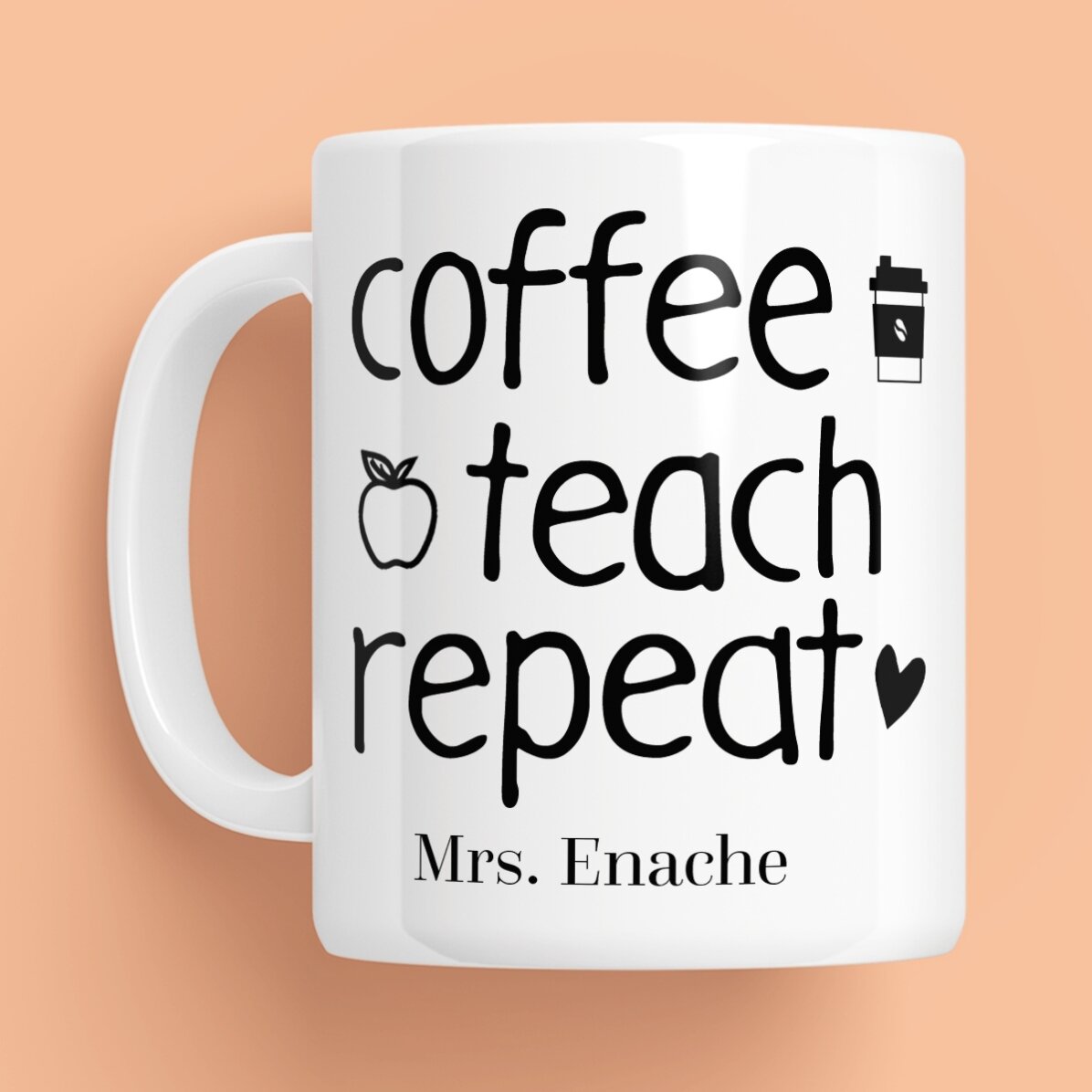 Personalised mug with message - Repeat