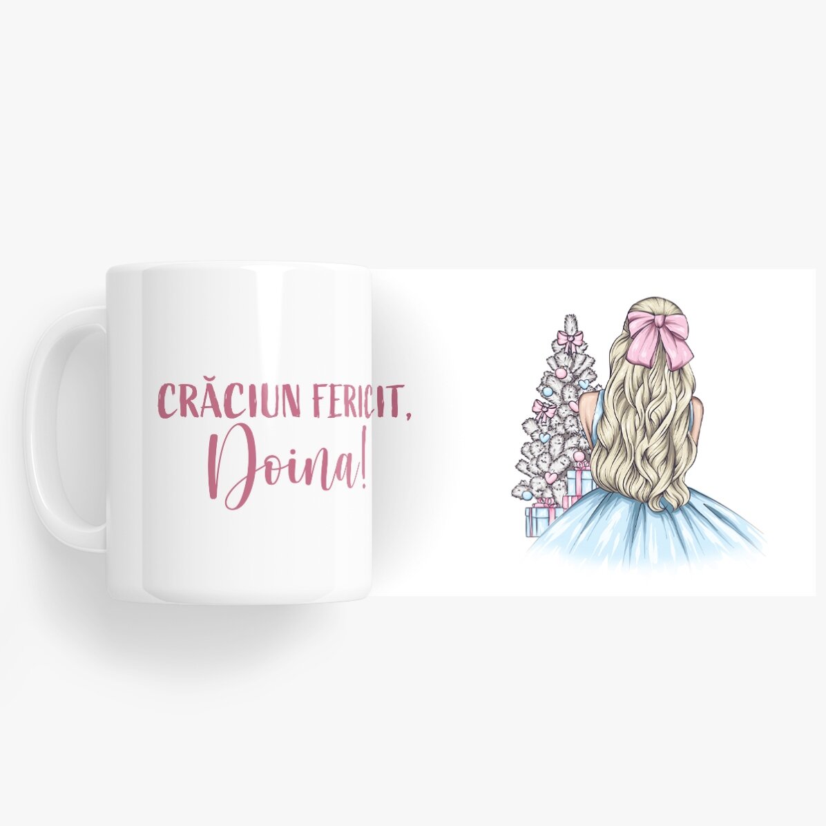 Hrnek s vlastním jménem – Christmas Princess Blue