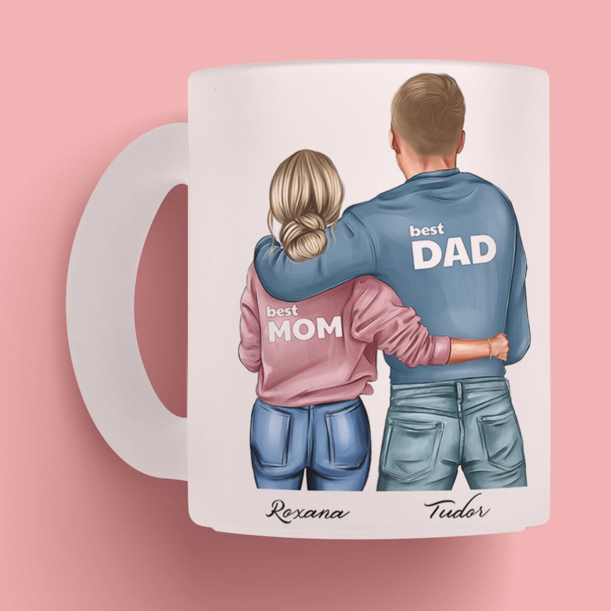Hrnek s vlastním jménem – Mom & Dad