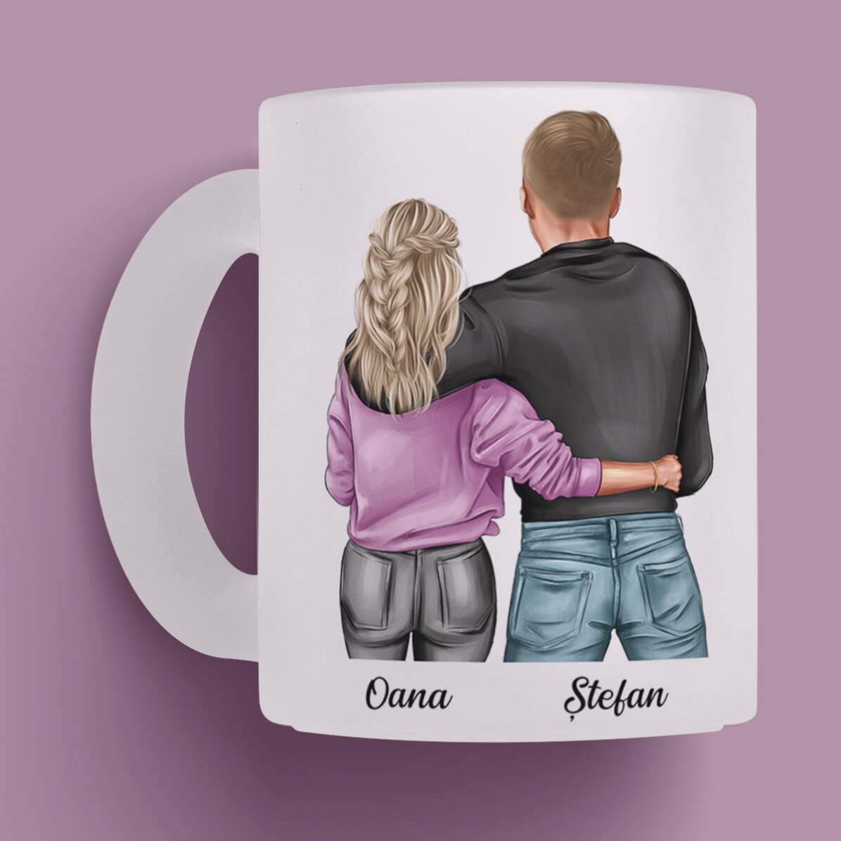 Personalised mug with name and message - Couple