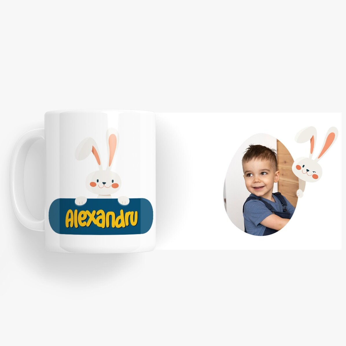 Hrnek s vlastním jménem a fotkou – Iepurila