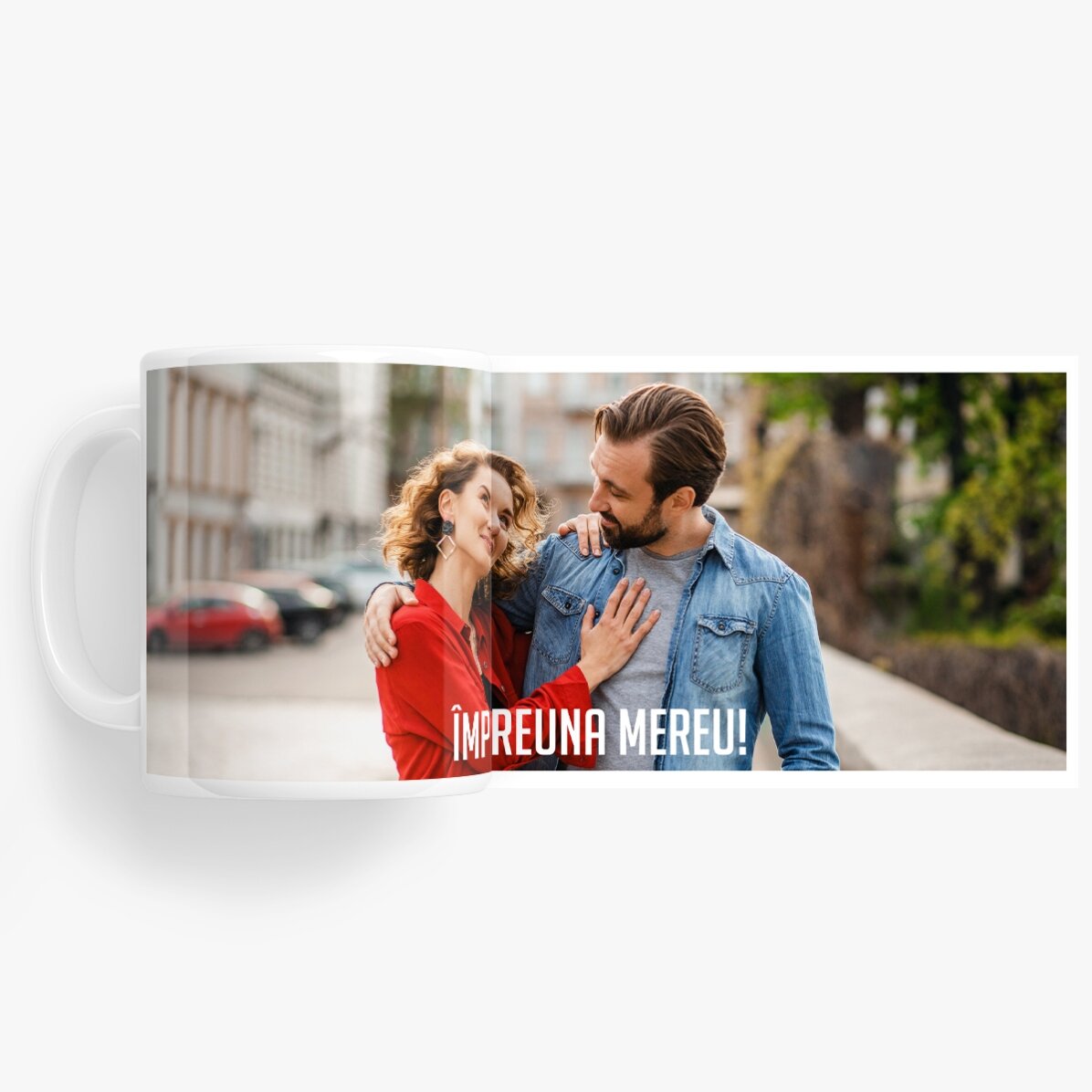 Personalizovaný hrnek s fotografií na šířku a textem