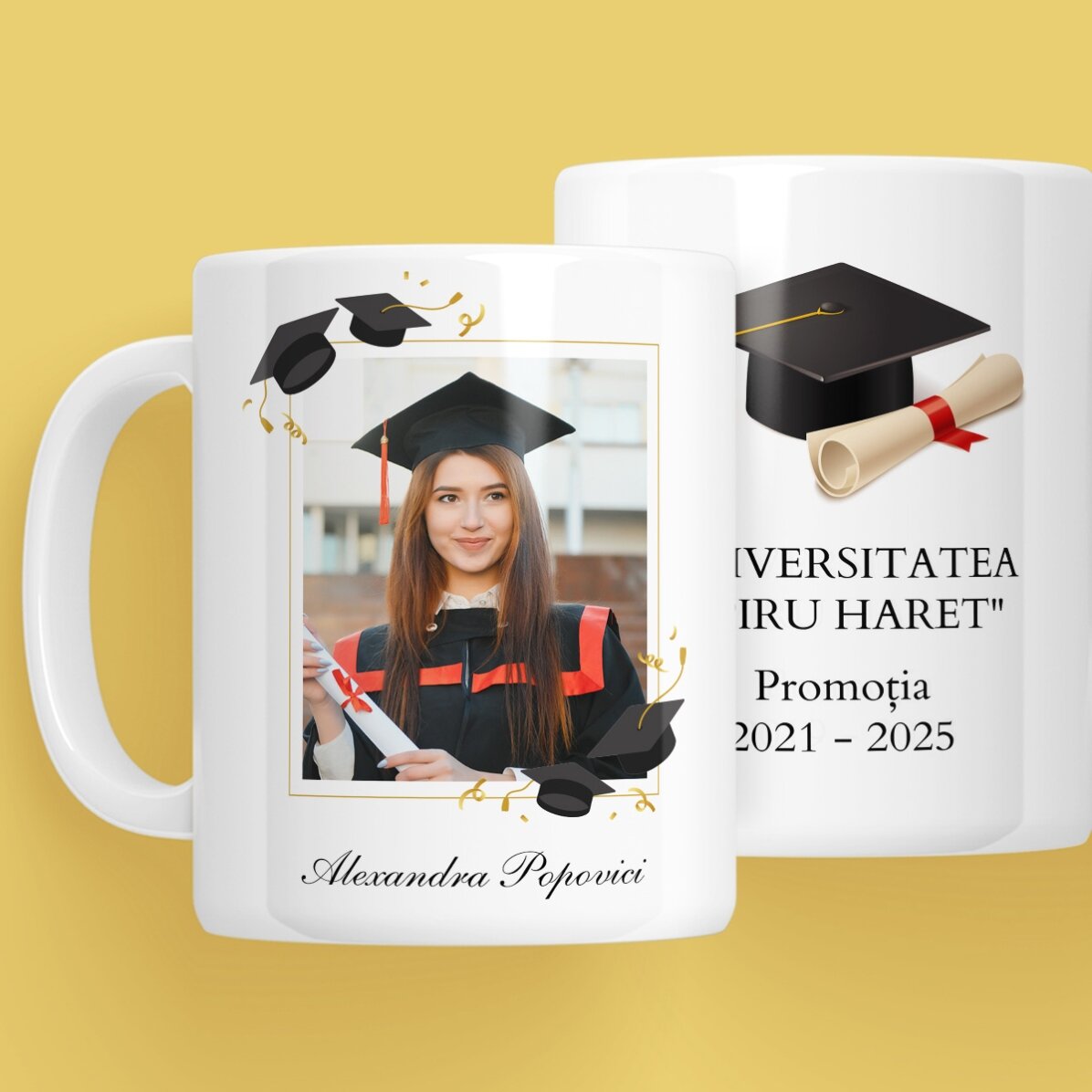 Personalizovaný hrnek s fotografií a textem – Promoce