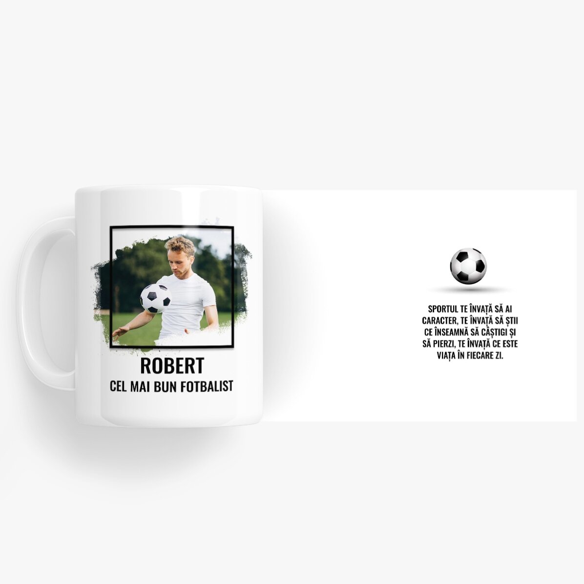 Personalizovaný hrnek s fotografií a textem – FOTBAL