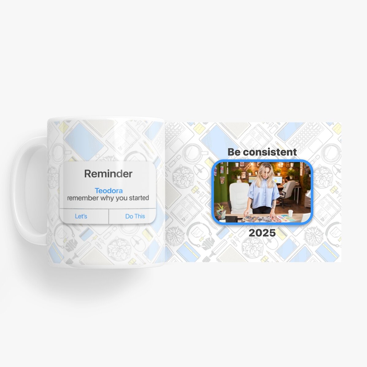 Personalizovaný hrnek s fotografií a textem – Reminder