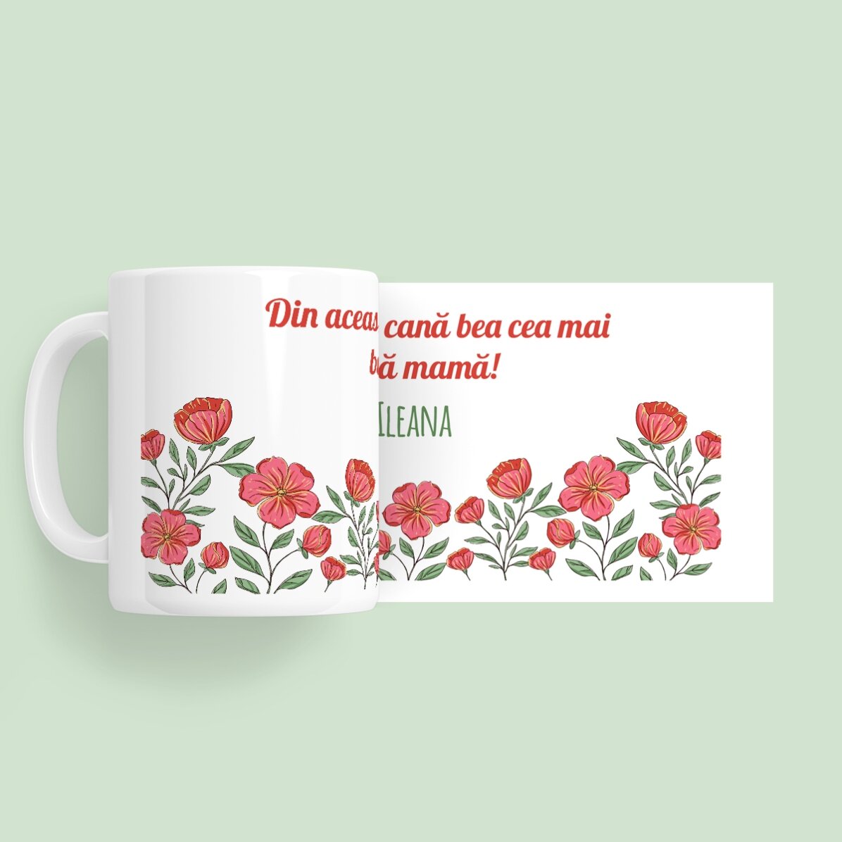 Personalizovaný hrnek s nápisem – Floral