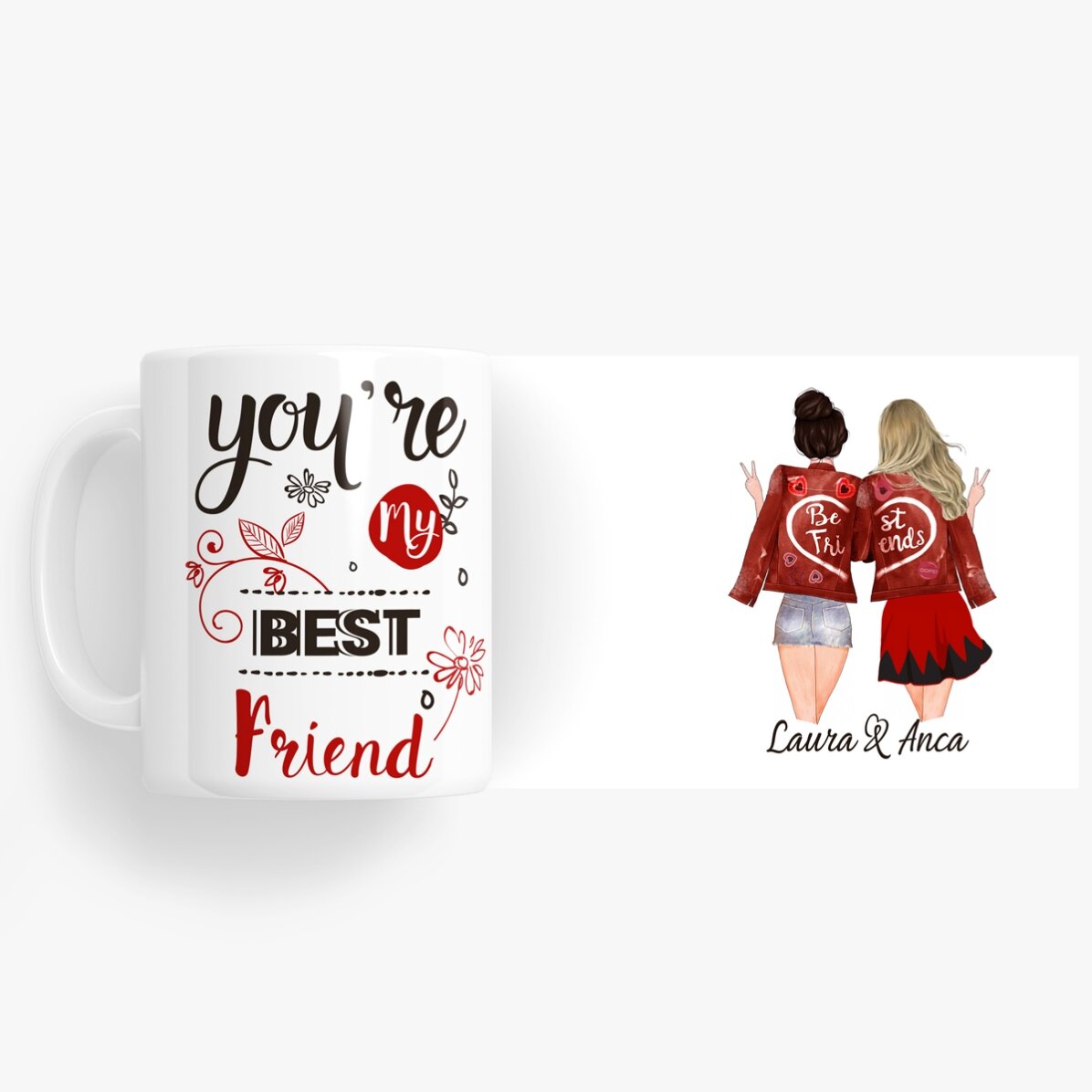 Personalizovaný hrnek s nápisem – Friends forever