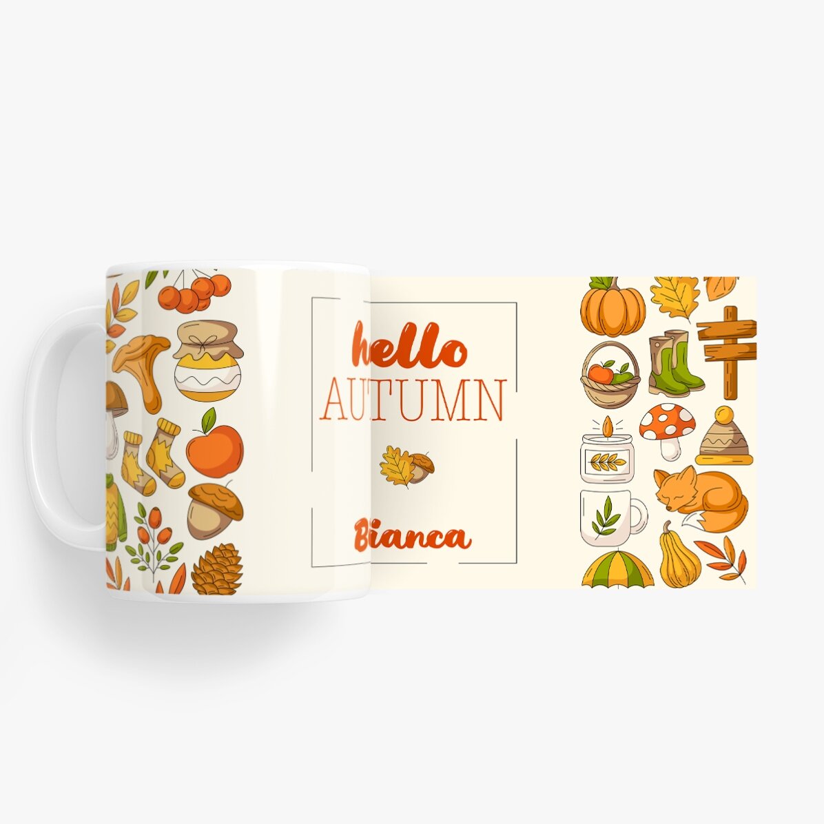 Personalizovaný hrnek s nápisem – Hello Autumn