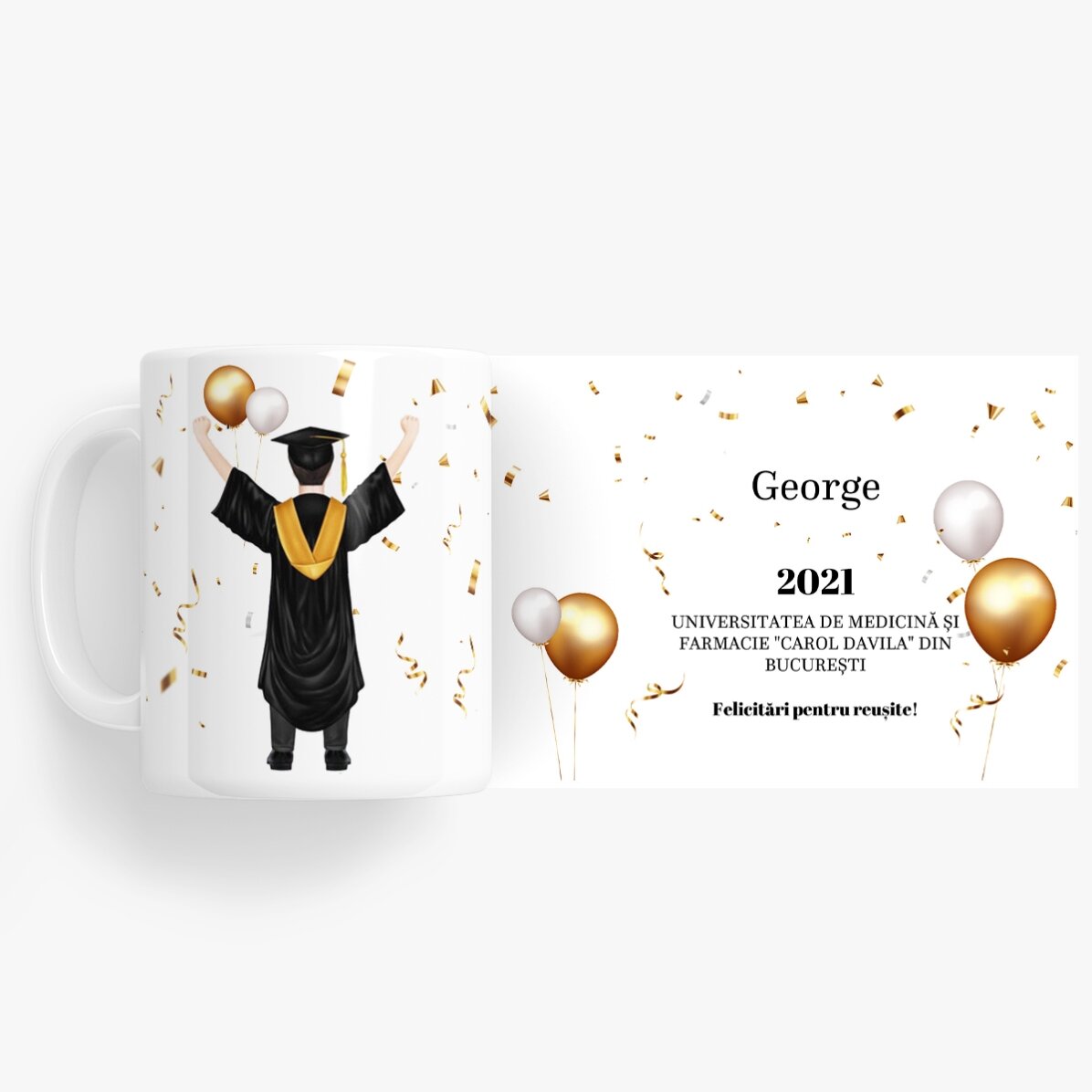 Personalizovaný hrnek s nápisem – „His graduation“