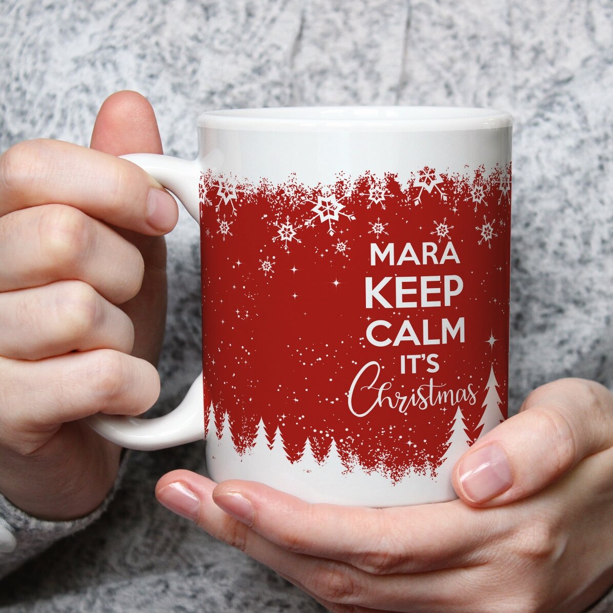 Personalizovaný hrnek s nápisem – Keep calm for Christmas