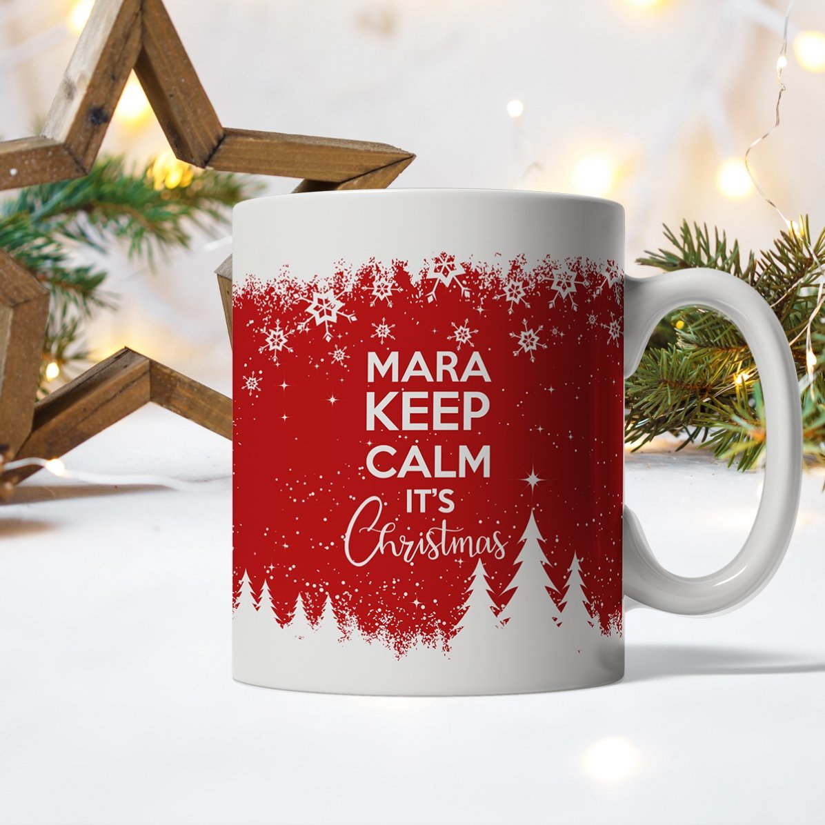 Personalizovaný hrnek s nápisem – Keep calm for Christmas