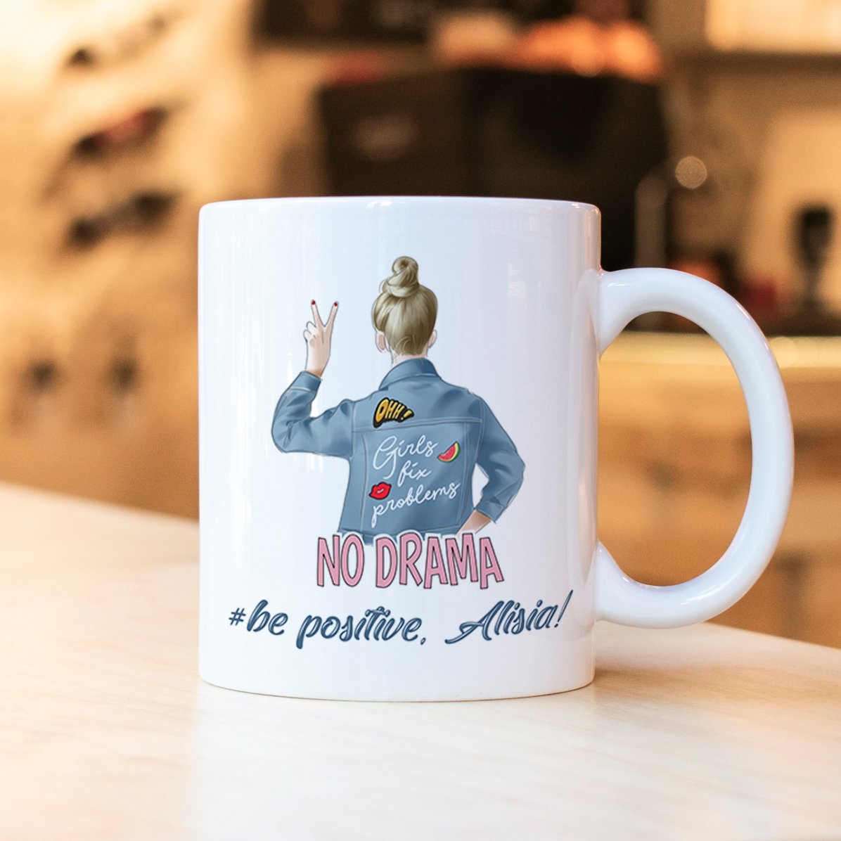 Personalizovaný hrnek s nápisem – No drama