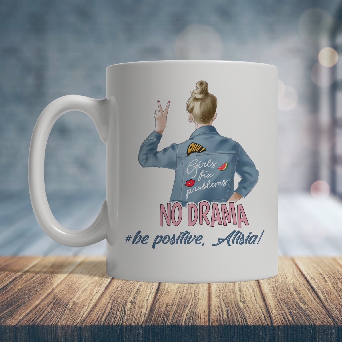 Personalizovaný hrnek s nápisem – No drama