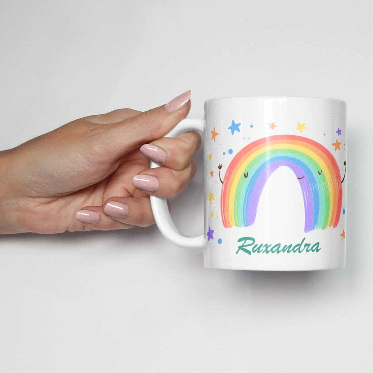Personalizovaný hrnek s nápisem – Rainbow