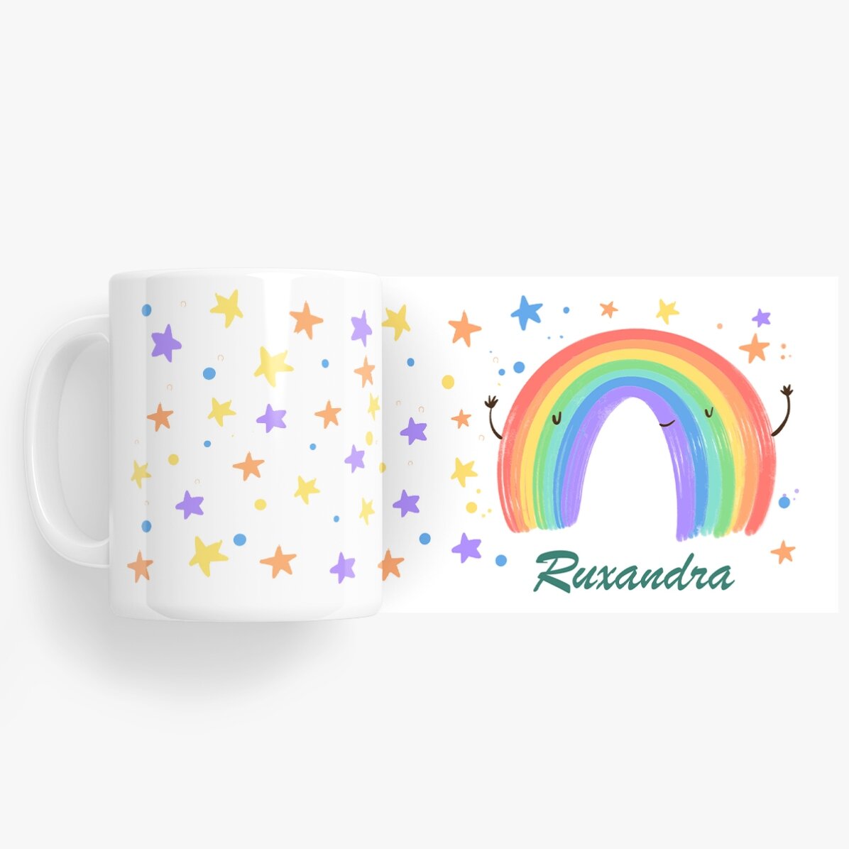 Personalizovaný hrnek s nápisem – Rainbow