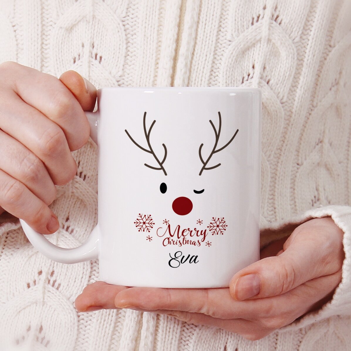 Personalizovaný hrnek s nápisem – Reindeer