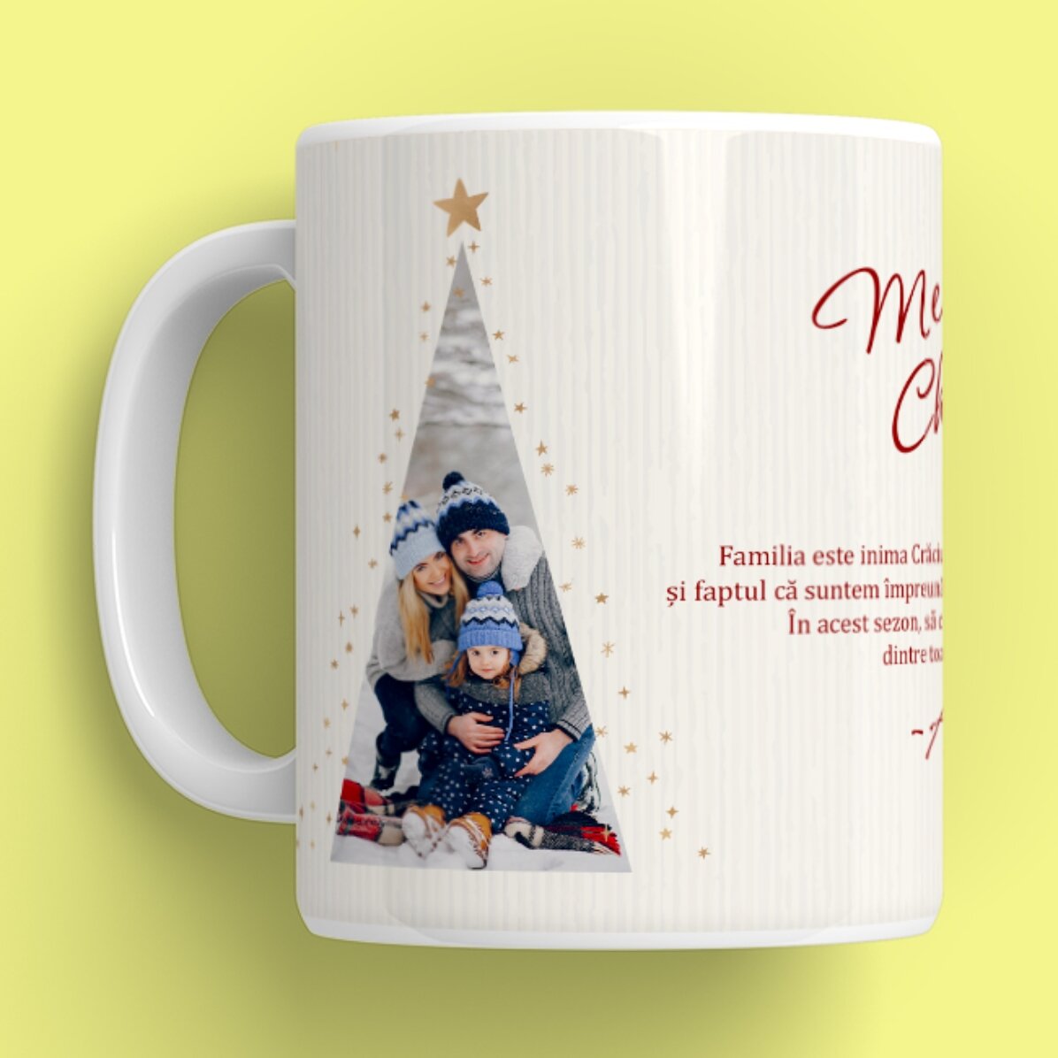 Hrnek s vlastním textem a 2 fotografiemi – Warm Christmas