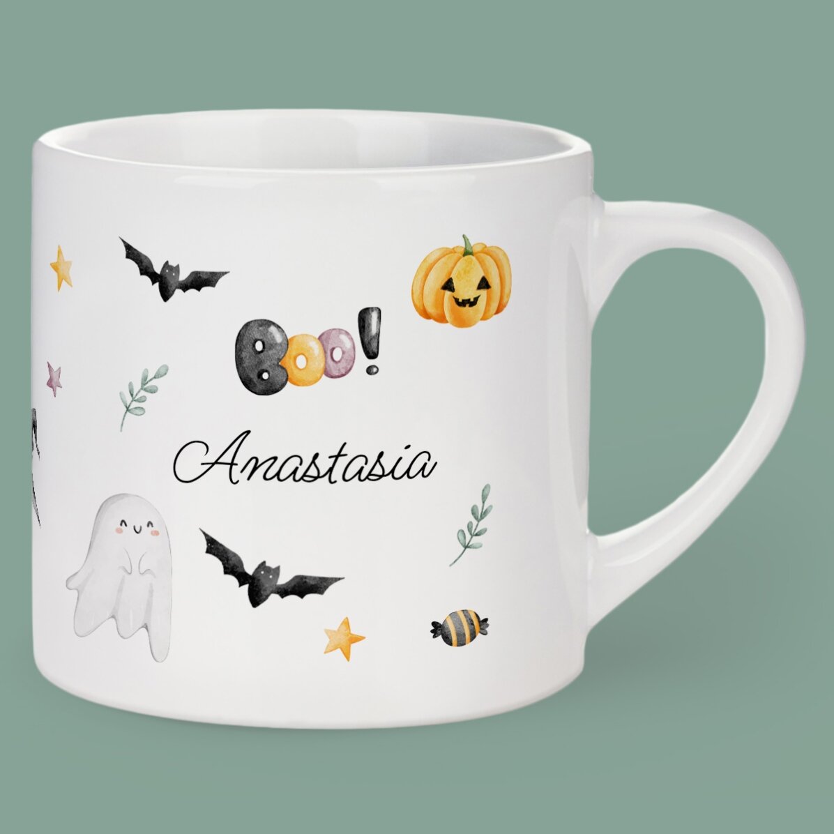 Personalizovaný dětský hrnek s nápisem – Halloween