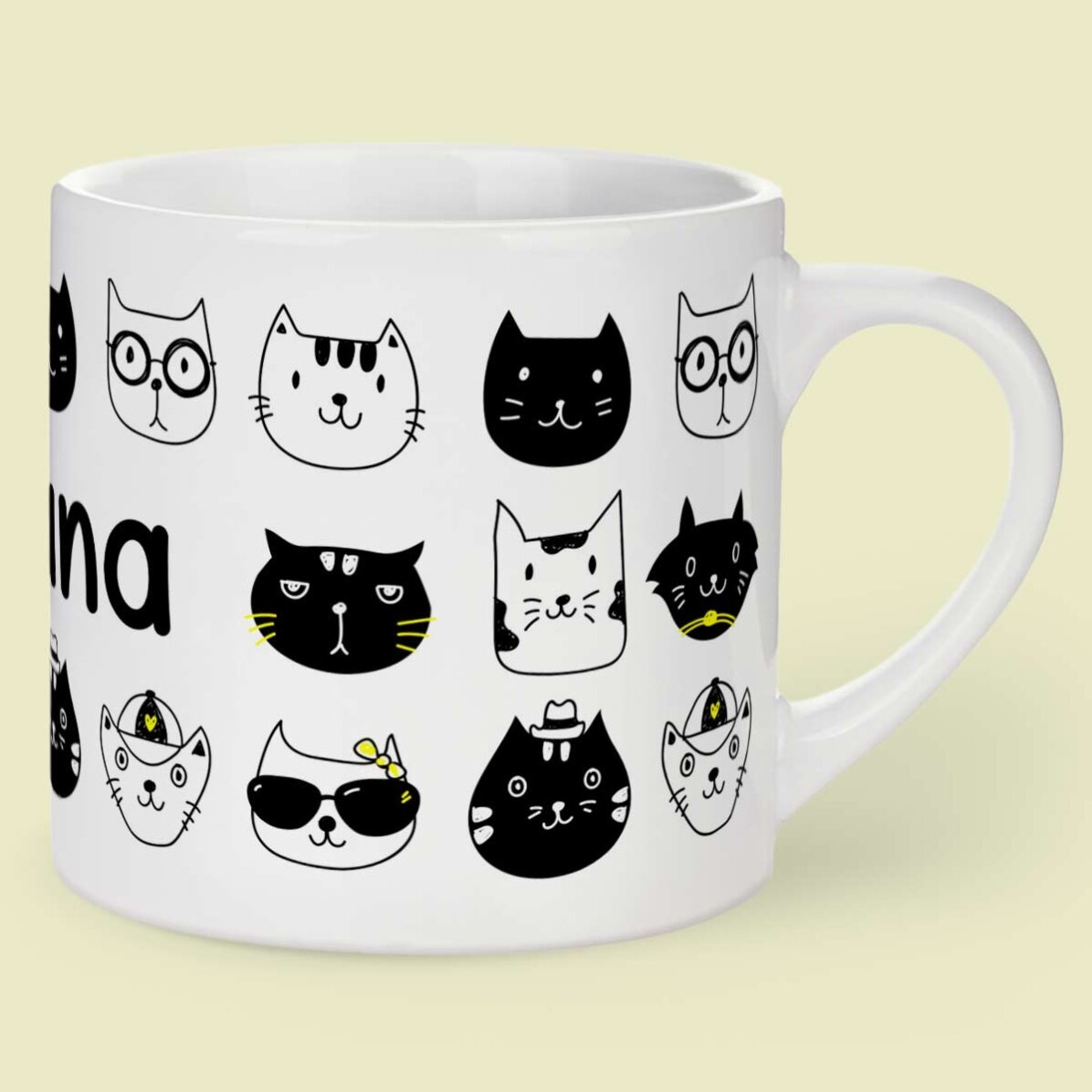 Personalizovaný dětský hrnek s nápisem – Cats