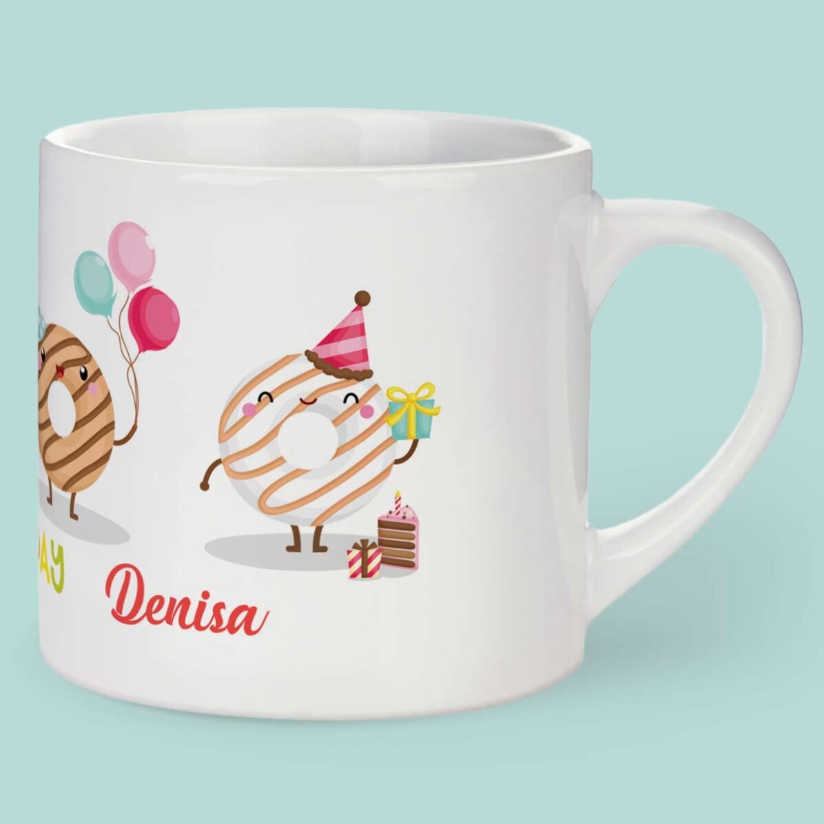 Personalizovaný dětský hrnek s nápisem – Donuts