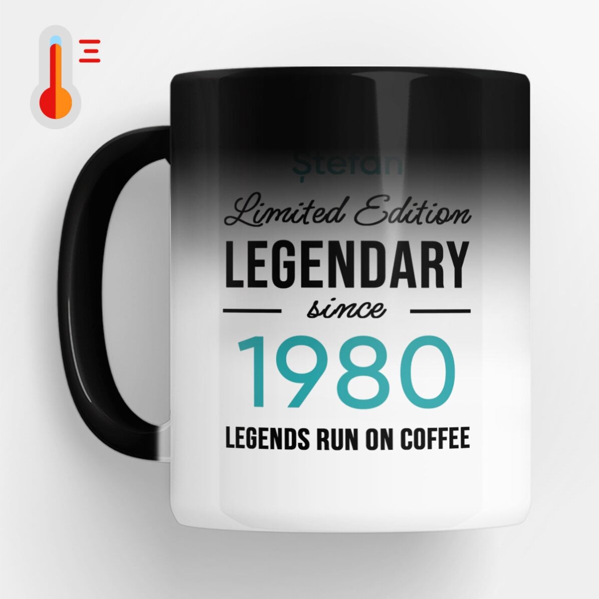 Termocitlivý hrnek s vlastním textem – Legendary