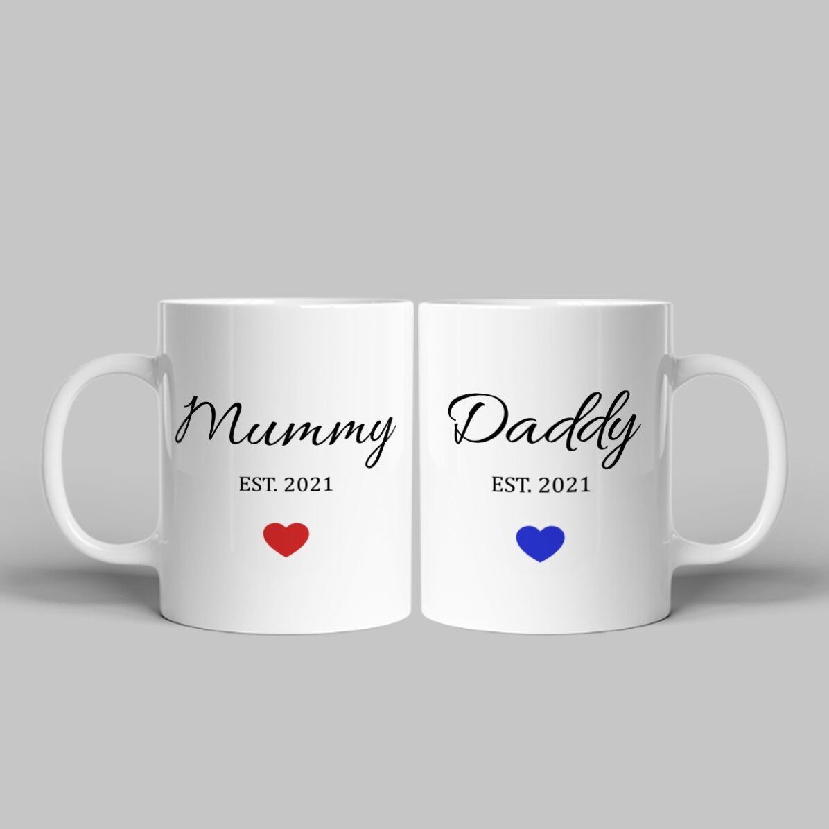 Hrnky pro páry s nápisem – Mom & Dad